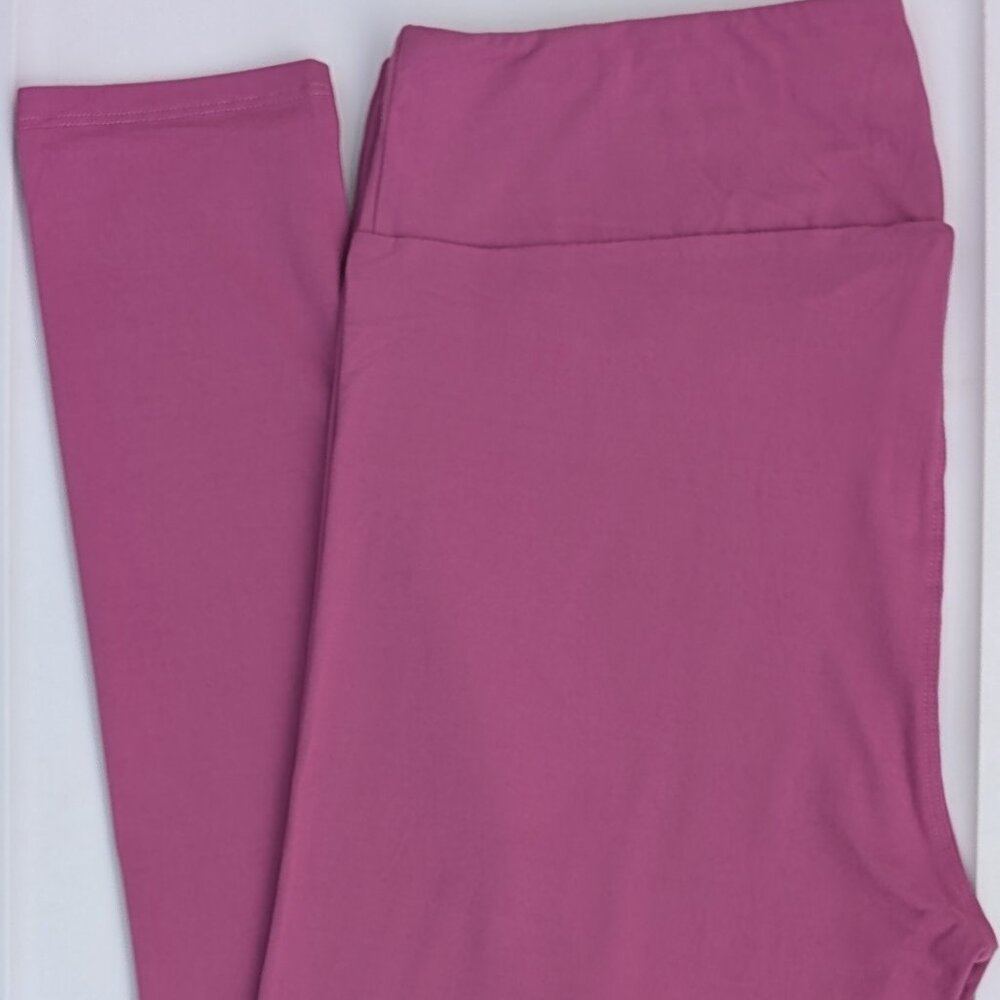 TC LuLaRoe Tall & Curvy Solid Wild Orchid Purple Leggings 76